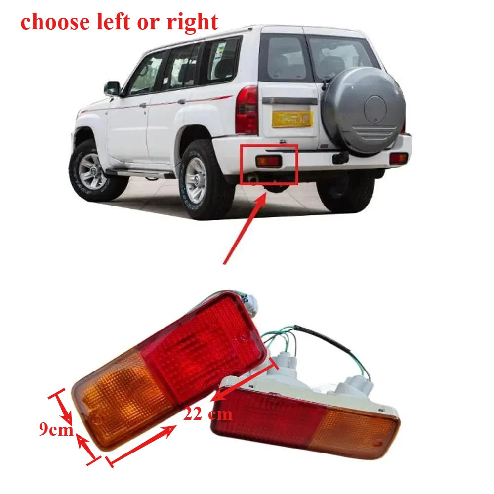 1 Piece Rear Bumper Lamp for Nissan Patrol Y61 Tail Bumper Light  for Y61 Rear Stop Parking Light GDDT Lamp with bulb