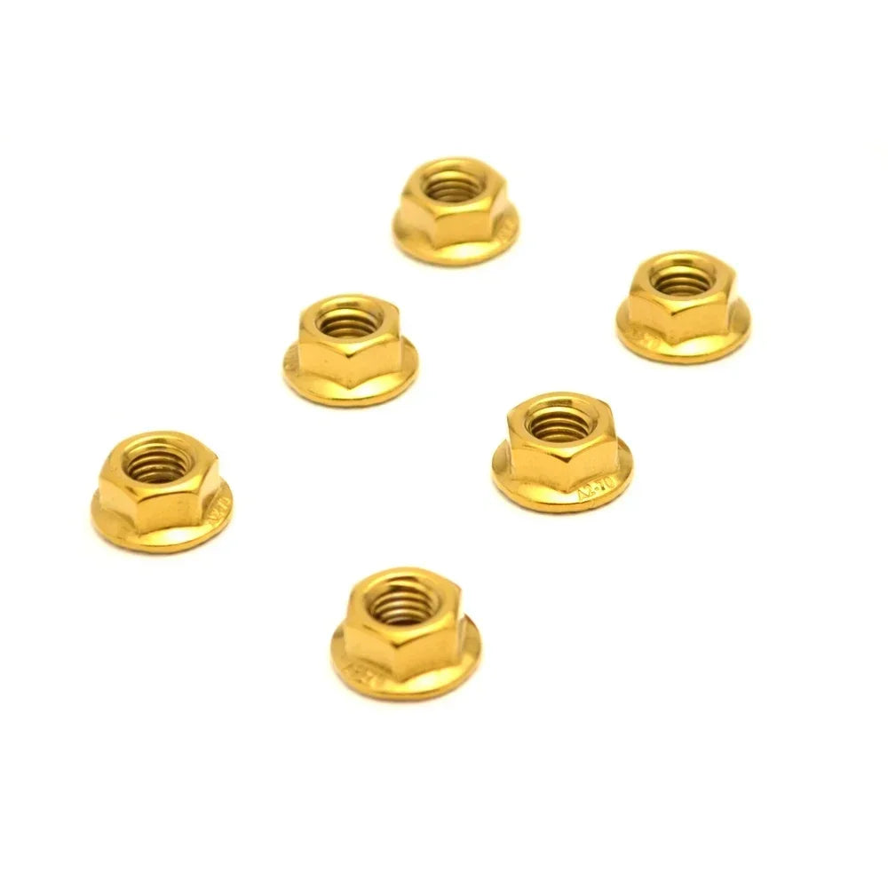 6Pcs M10x1.25 Rear Sprocket Wheel Nuts 6 Pcs For Kawasaki Ninja 1000 Z1000S Z1000SX Ninja 650R ER-6f EX-6 Ninja 650 ER-6n ZX-6/Z