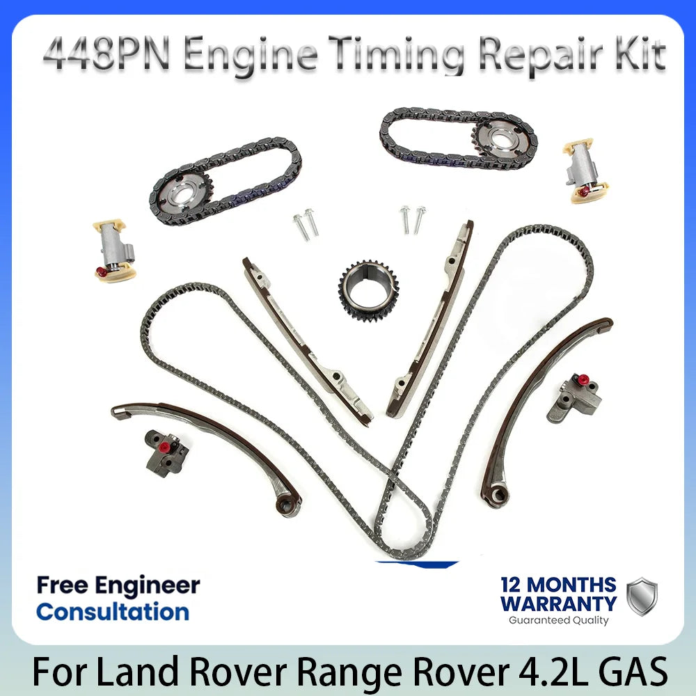 Engine Timing Repair Kit OE LR002235 For Land Rover 448PN 4.2L 4.2 L T GAS Engine Timing Overhaul Replacement Spare Parts 05-13