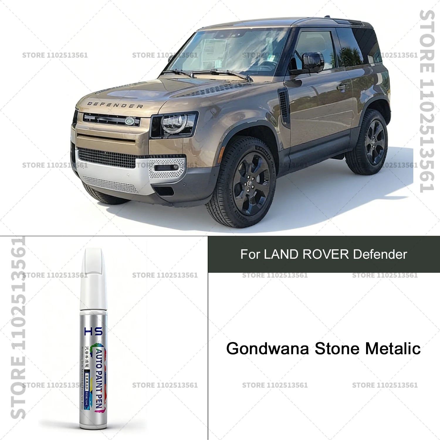 For LAND ROVER Defender Car Paint Repair Pen Paint Scratch Repair Accessories Fuji White Santorini Black Eiger Grey Sedona Red