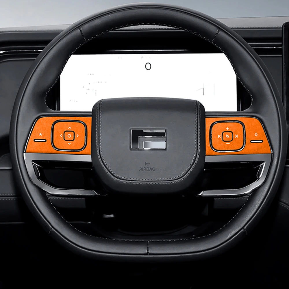 Wheel Button Panel Suede Panels Interior Modification Accessories For BAIC JISHI Rox 01 Polestone 01 2023 2024 2025 Steering