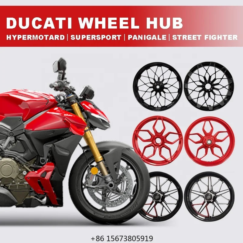 WILDOUT Racing CNC Aluminum Alloy Customized Wheel Hub for DUCATI PANIGALE V2 STREET FIGHTER V4 HYPERMOTARD SUPER SPORT