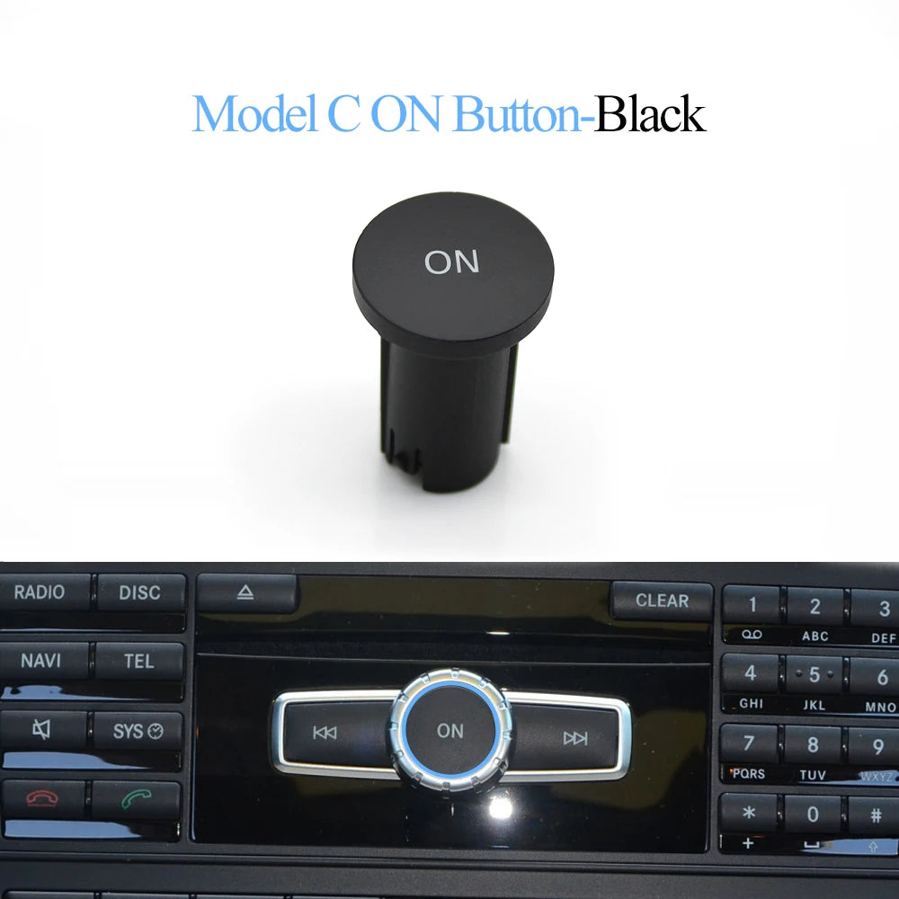Front Center Console Radio CD Player Button Knob ON Button Switch Cap For Mercedes Benz W204 X204 W212 W207 W218 W166 W156 W176
