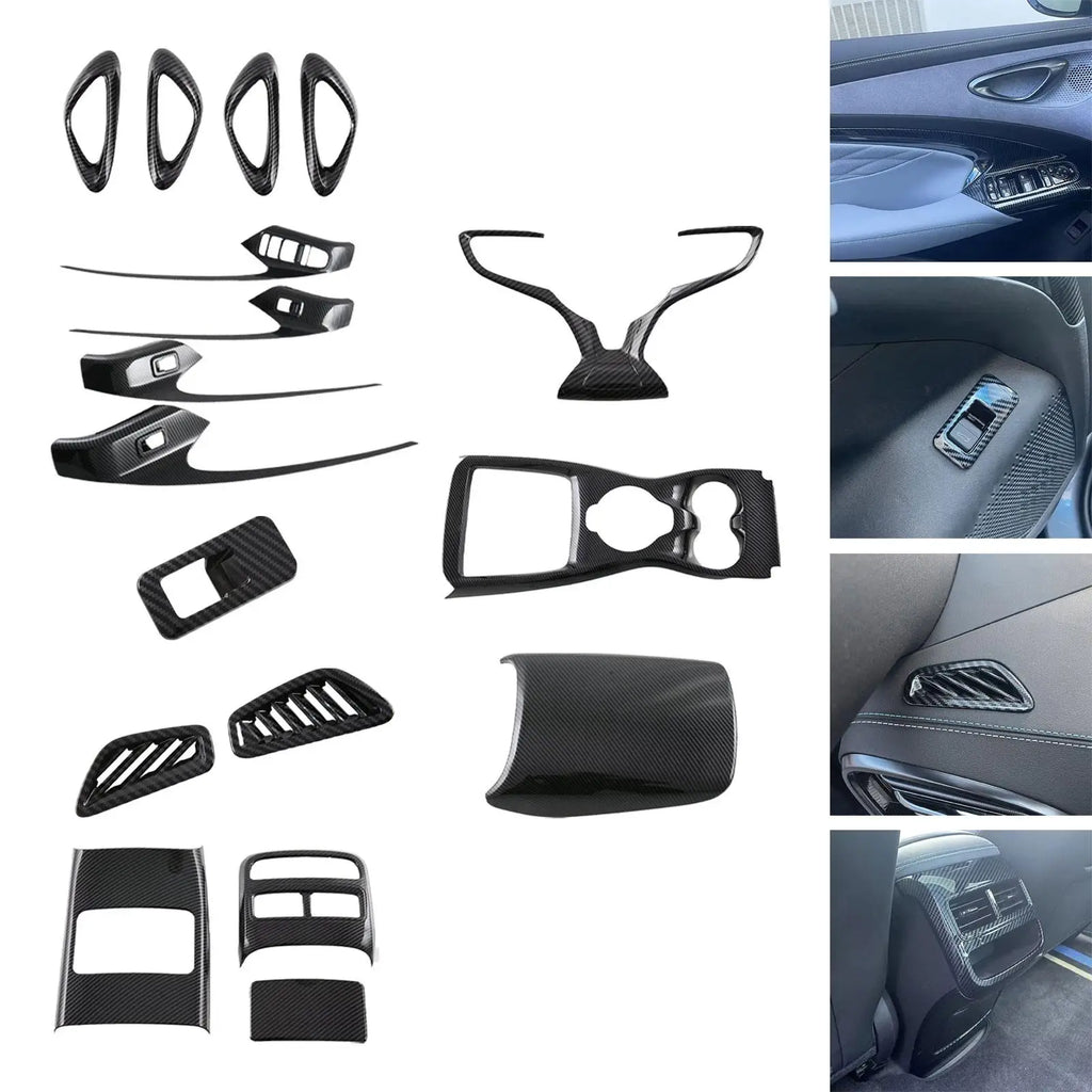 Car Interior Protection Accessory Black Carbon Fiber Easy to Mount Replacement Decorative Cover Stylish for Byd Seal Atto 4