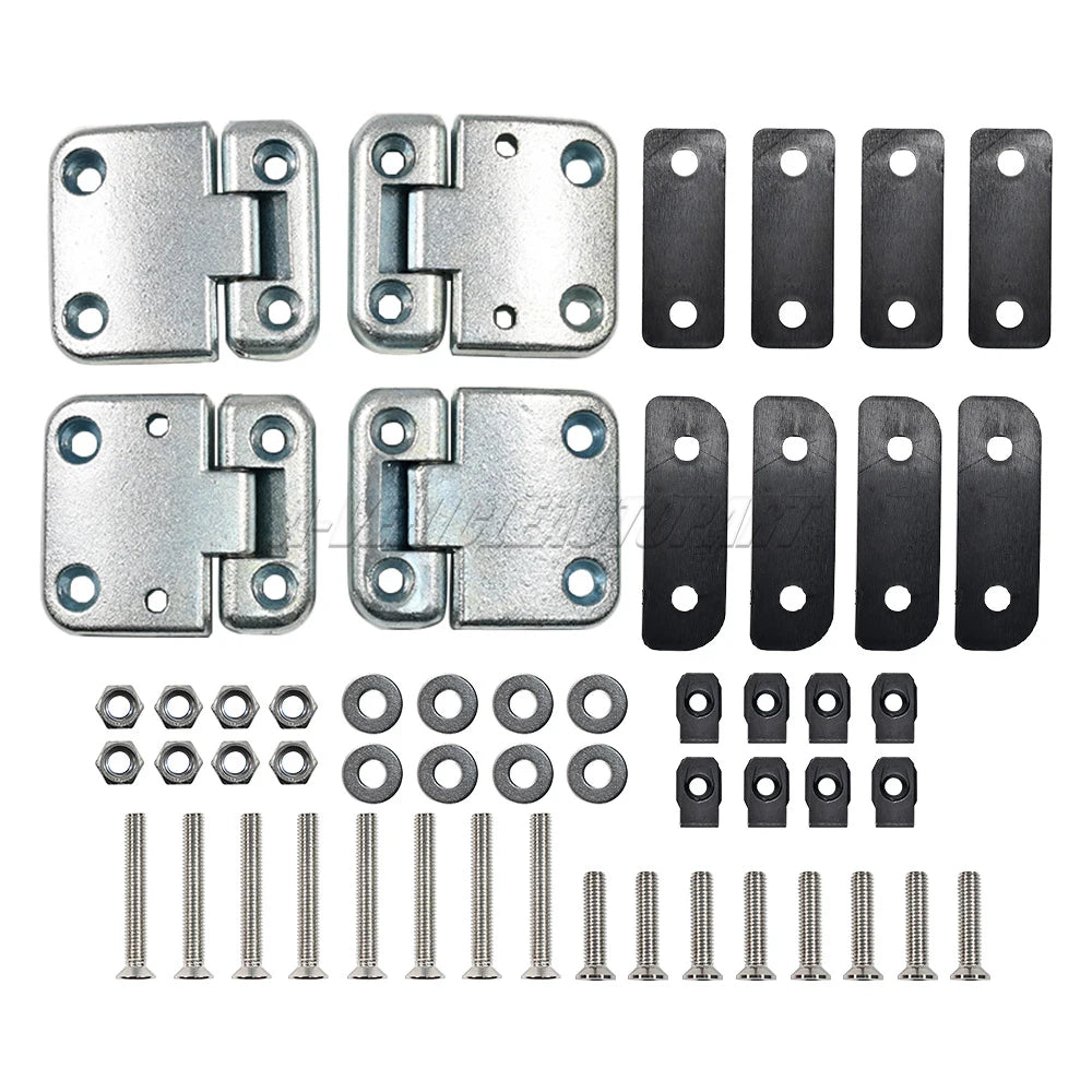 New DA1070W LRC1072 For Land Rover Defender 1 Set Front Door Heavy duty hinge with Stainless Steel Nut Bolt Kit car accessories