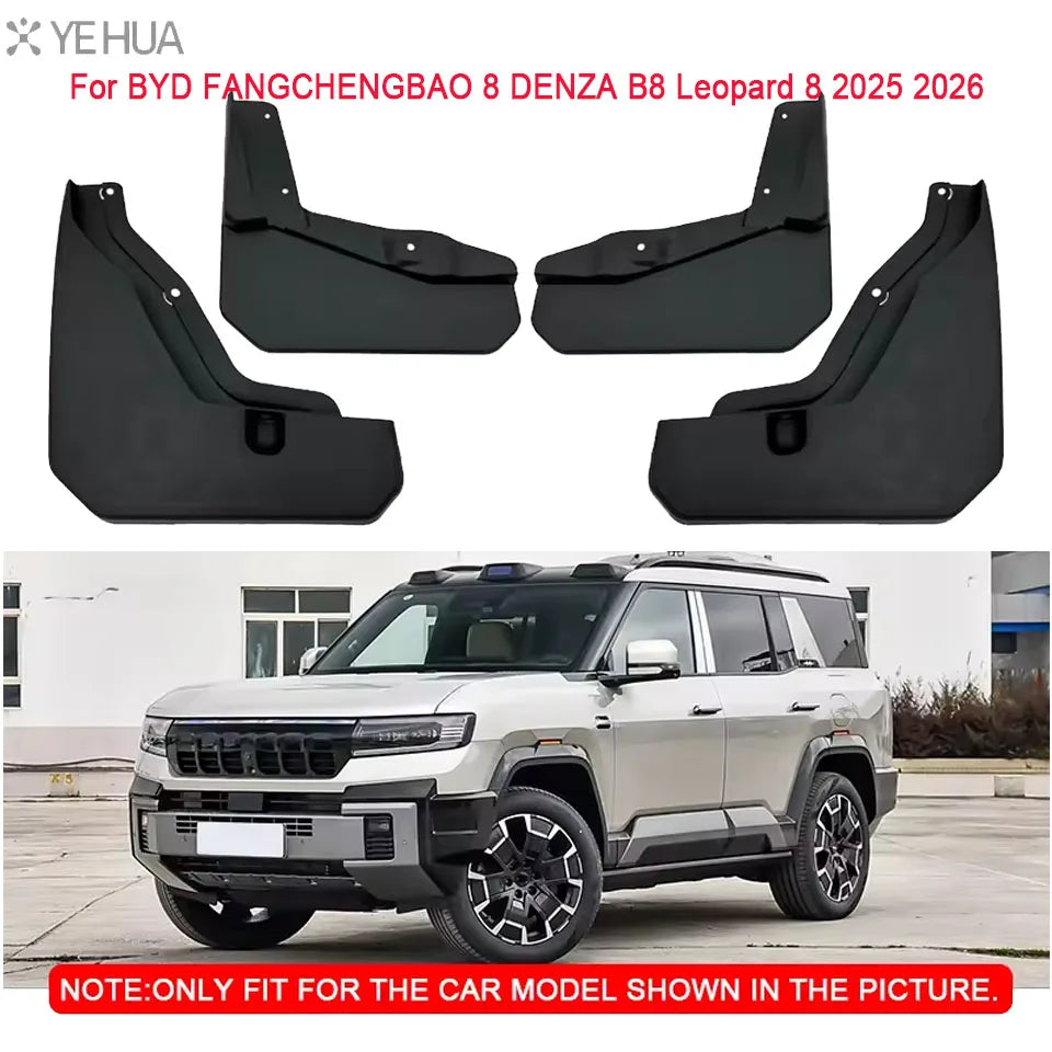 MudFlaps Front Rear Fender For BYD FANGCHENGBAO 8 DENZA B8 Leopard 8 2025 2026 Car Styling Car Mud Flaps Splash Guard Mudguards