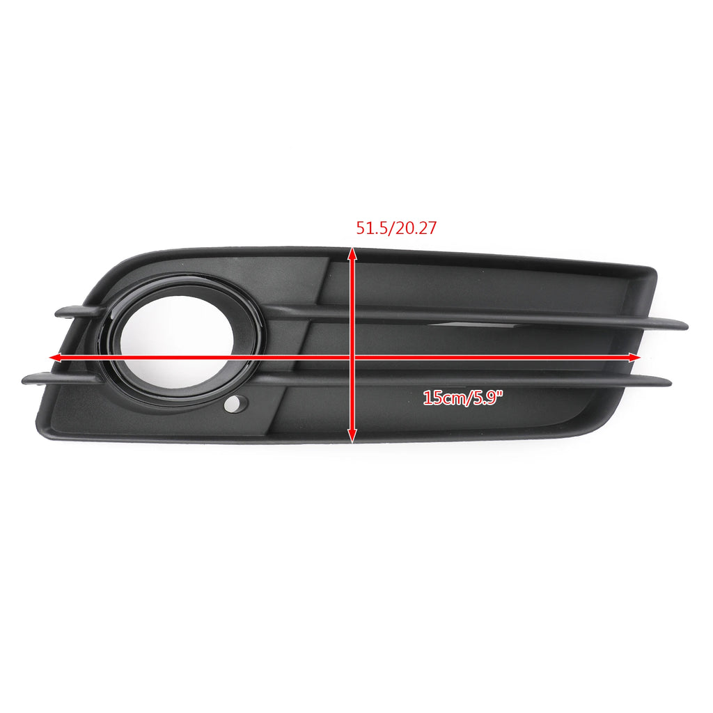 Front Bumper Black Fog Light Grille Cover For Audi A4 S-LINE S4 2008-2012 8K0807681C/8K0807682C Fog Light Cover