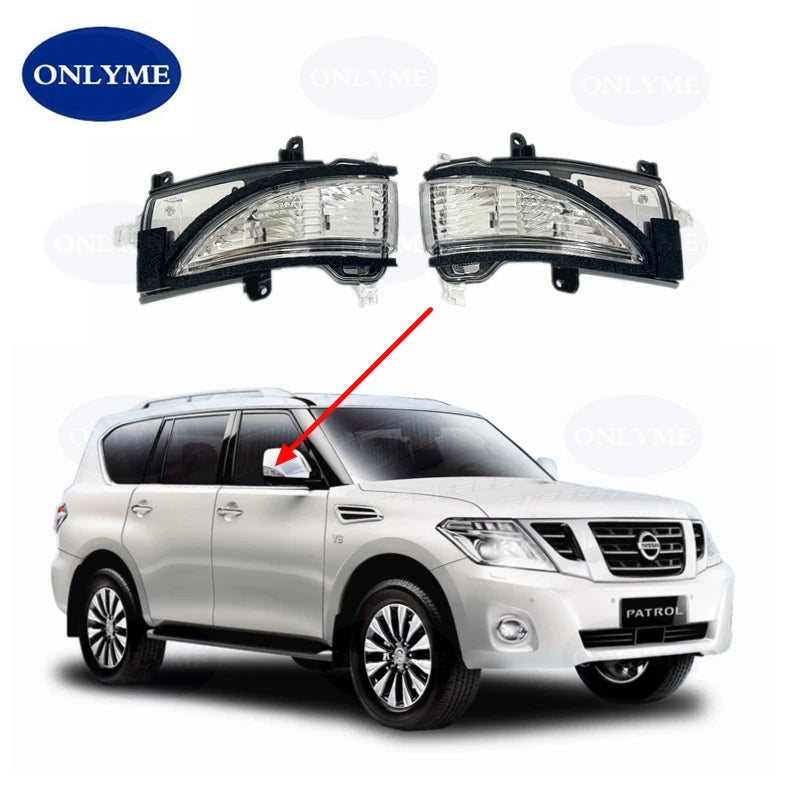 Car Mirror Indicator Turn Signal Lamp Blinker Lens For Nissan Patrol Y62 2013-2021 / Armada 2017 2018 2019 2020 2021