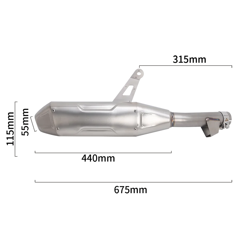 Motorcycle Exhaust Escape With Middle Link Pipe DB Killer Muffler For HONDA CRF1100L Africa Twin Adventure Sports 2020 - 2023