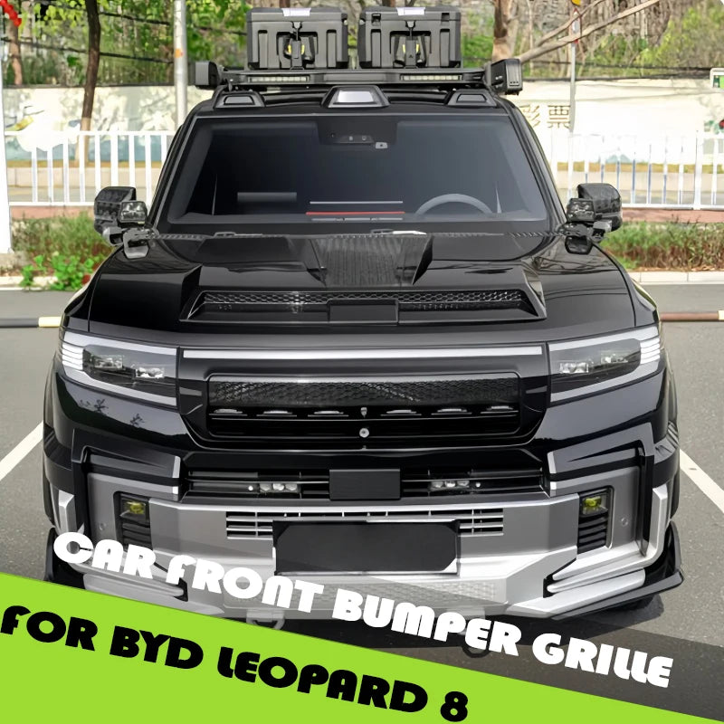 Car Front Grille Fit for BYD Leopard 8 Modified Auto Mountain Sea Sports Kit Car Grille Protective Cover Car Upgrade Parts