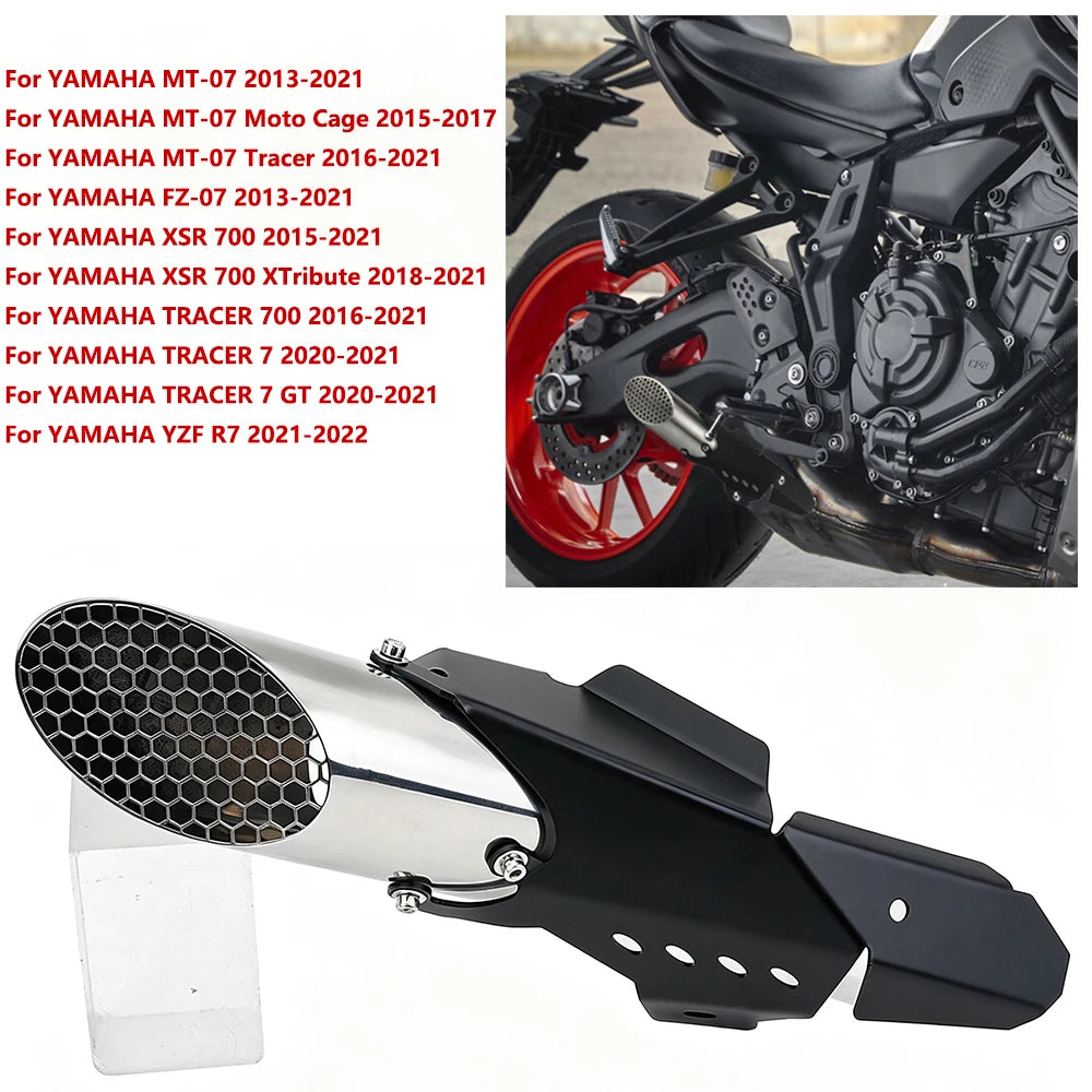 Motorcycle Exhaust Pipe Muffler Cover For YAMAHA YZF R7 MT-07 MT07 Tracer FZ-07 XSR 700 XTribute TRACER700 TRACER 2021 2022