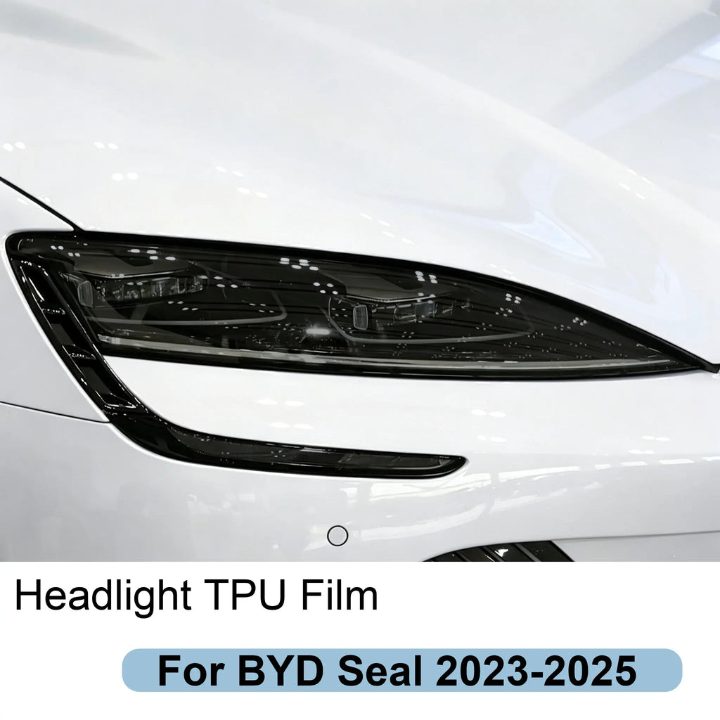 Car Headlight TPU Protective Film For BYD Seal 2023-2025 Smoke Black Transparent Tinted Customization PPF Anti-Scratch Films