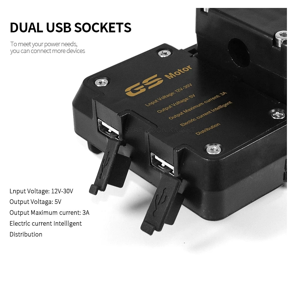 USB Charger Mobile Phone Holder Stand For BMW R1250GS R1200GS Adv F850GS F750GS R 1250 1200 GS F900XR F900R Navigation Bracket
