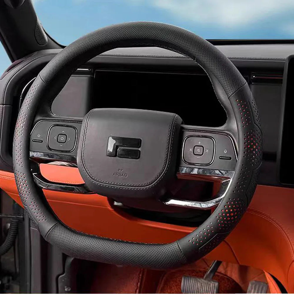 Steering Wheel Cover Anti Slip Handlebar Cover Ultra-thin All Season Universal Fit For 2024 2025 BAIC JISHI Polestones 01 ROX 01