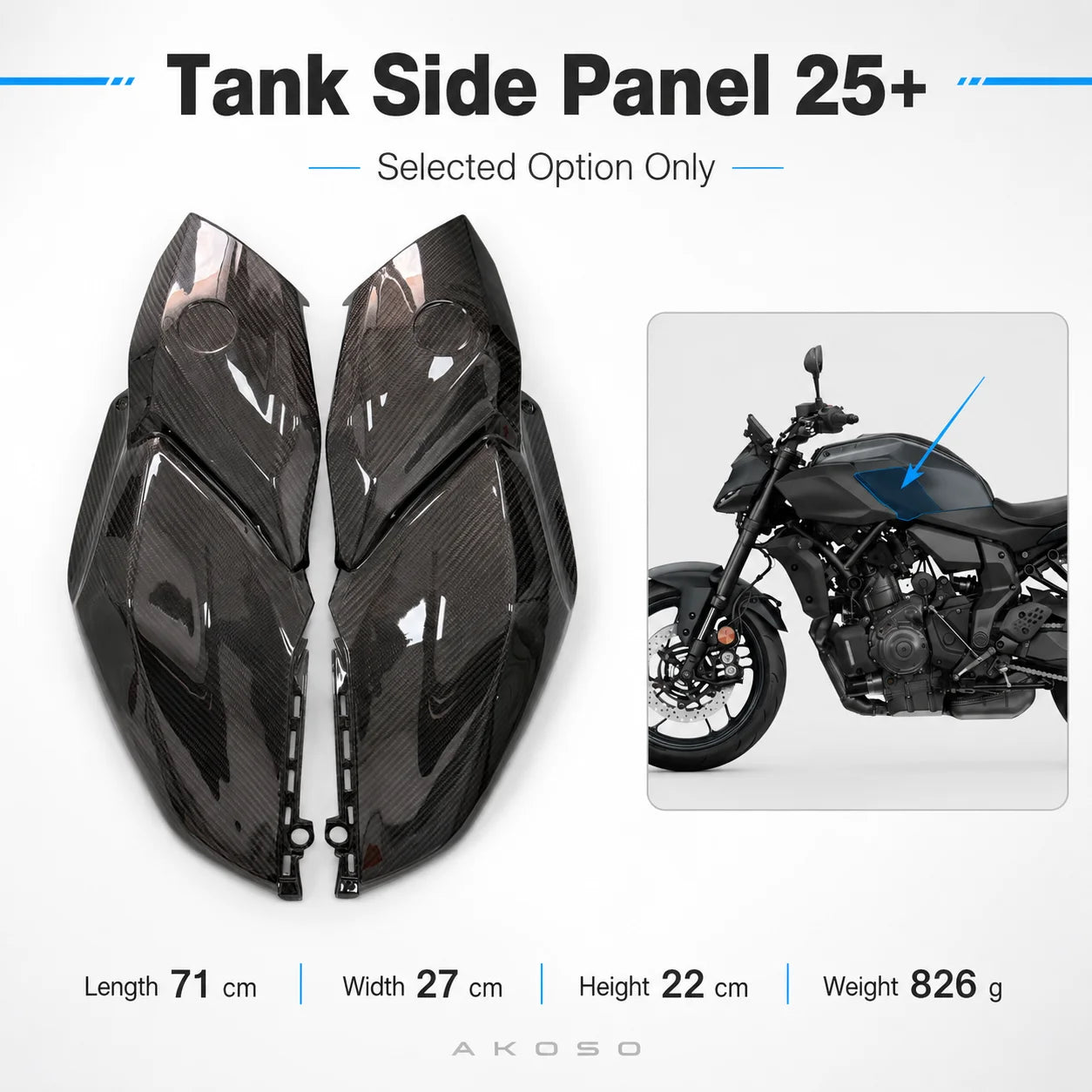 Bodywork Fairing Kit Options Carbon Fiber Fender Panel Cover Set Upgrade for Yamaha MT07 MT-07 2025+ Motorcycle Accessories