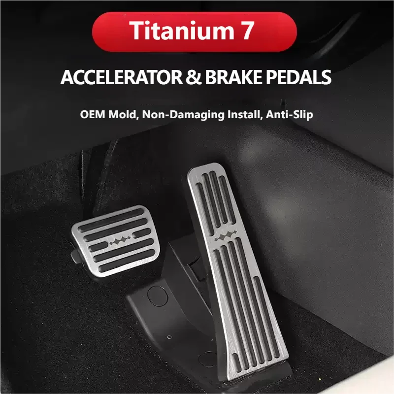 Pedal Aluminum For BYD Leopard 7 Titanium 7 2025 2026 Car Foot Pedals Accelerator Brake Pedal Rest Pedal Interior Accessories