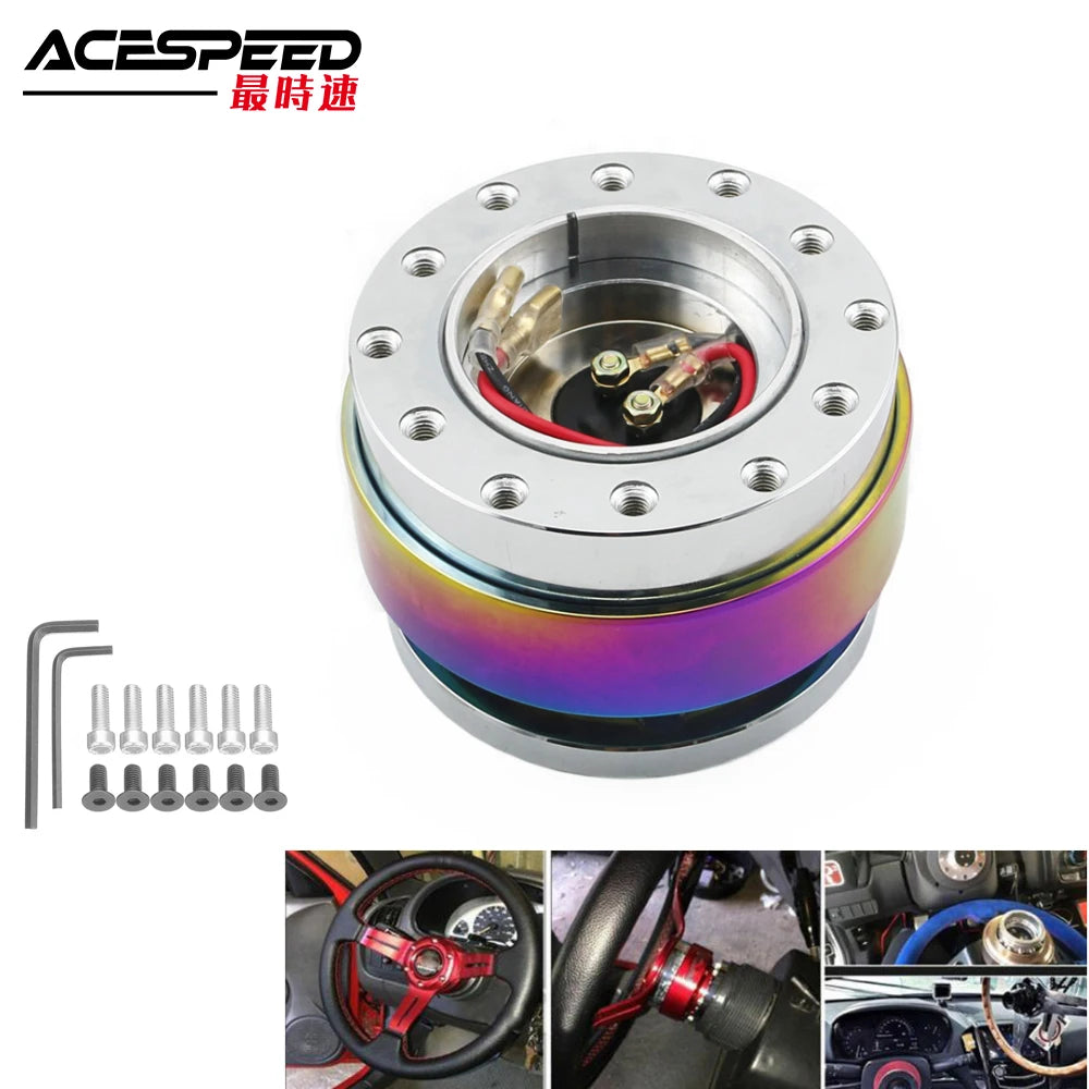 Universal Car Auto Steering Wheel Quick Release Hub Adapter Snap Off Boss Kit Car Accessories