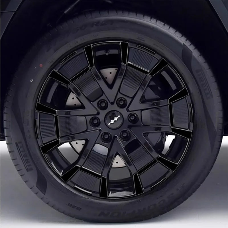 21-inch Wheel Sticker for BYD Leopard 8 Matte Black Wheel Wrap with Scratch Protection Accessory