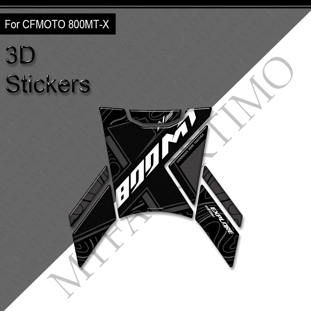 For CFMOTO 800MT-X 800MT 800 MT - X Adventure Bike Motorcycle Body Fairing Protector Tank Knee Pad Stickers Decals Kit 2024 2025