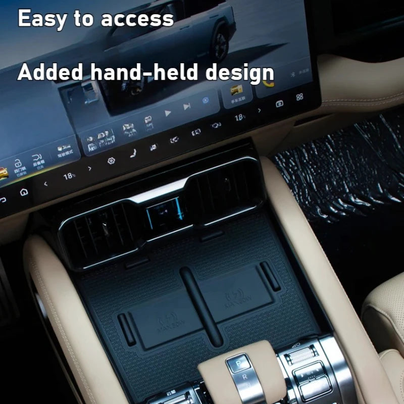For BYD Equation Leopard 8 Car Silicone Charging Pad Anti-Slip Mat Dustproof Wireless Charger Protective Accessories