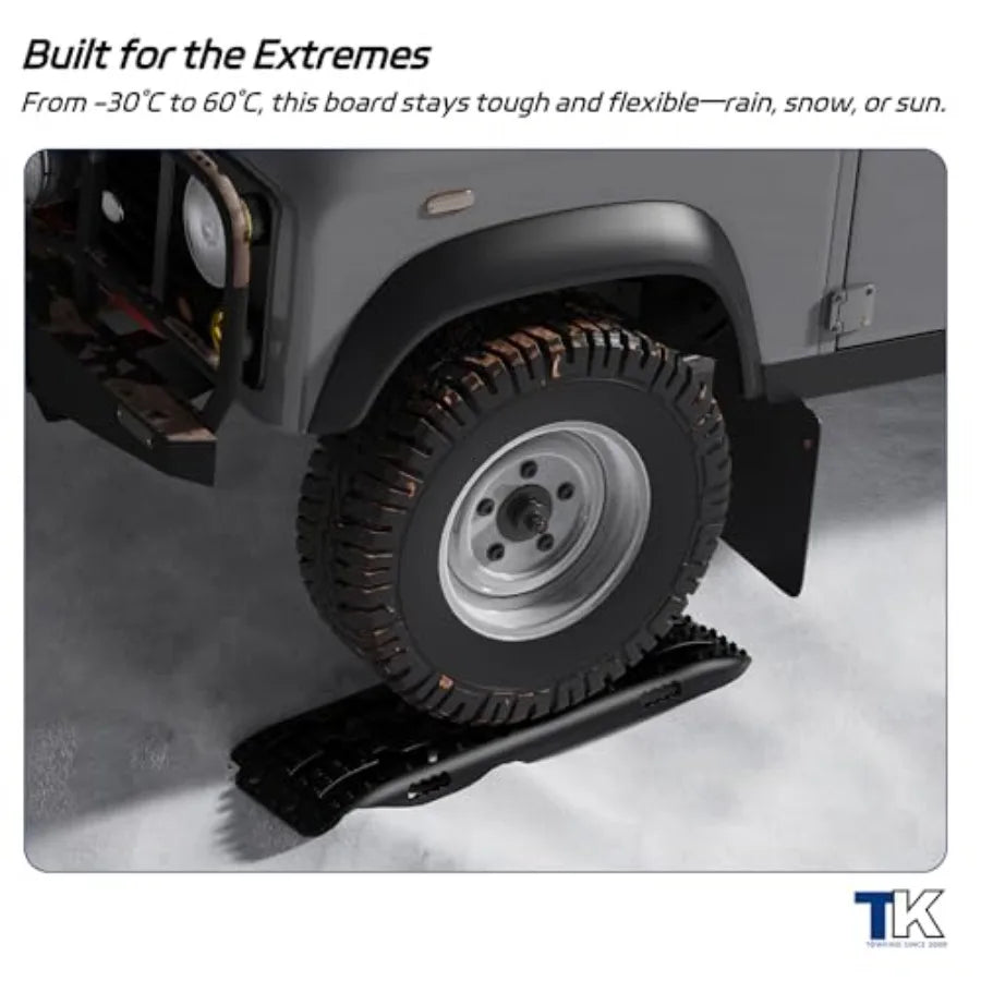Heavy-Duty Off-Road Traction Boards with Jack Base and Storage Bag - Recovery Boards Perfect for Sand Mud and Snow 2pcs