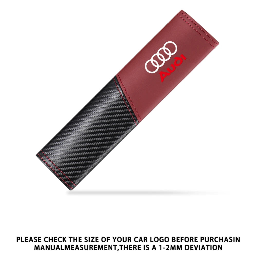 1Pcs Car Seat Belt Shoulder Carbon fiber Protector Pads For Audi Sline TT Q1 Q2 Q3 Q4 Q5 Q6 Q7 A1 A2 A3 A4 A4L A5 A6 A7 A8 A8L