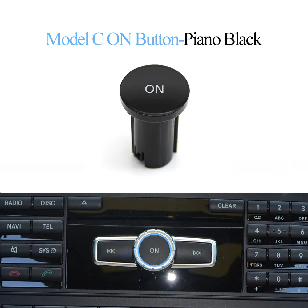 Front Center Console Radio CD Player Button Knob ON Button Switch Cap For Mercedes Benz W204 X204 W212 W207 W218 W166 W156 W176