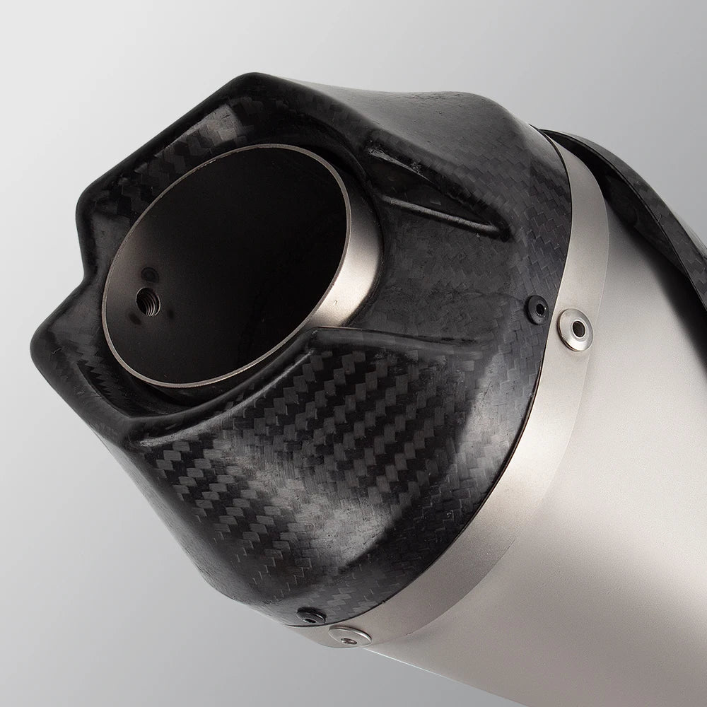 Motorcycle Exhaust Tail Tube Kit Mid Line Pipe Muffler With Cover Slip On For Ducati Panigale/Streetfighter V4/V4R/V4S 2018-2024
