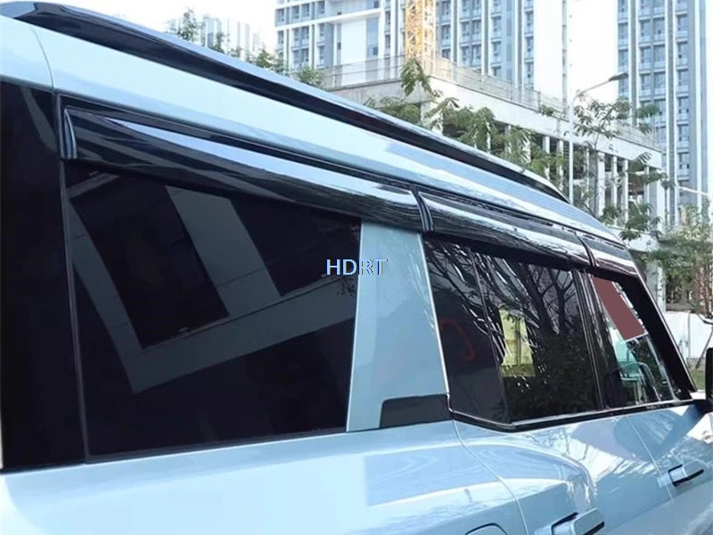 Car Styling Window Visor Protector Sun Rain Shelter Weather Shield Auto External Accessories For BYD Formula Leopard 8 2025 +
