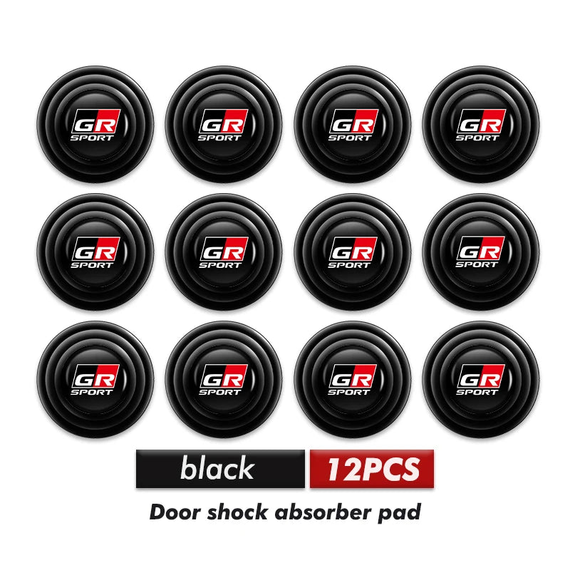 Car Logo Door Shock Absorbing Pad Sound Insulation Anti-collision Pad For Toyota Yaris Corolla Prius Auris CHR Land Cruiser RAV4