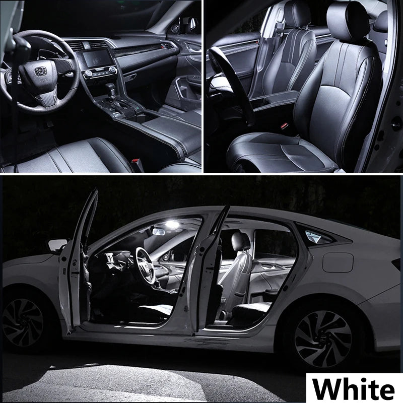 11Pcs Car Bulbs Kit For Nissan Qashqai J11 2014 2015 2016 2017 2018 2019 2020 Interior LED Reading Map Light License Plate Lamp