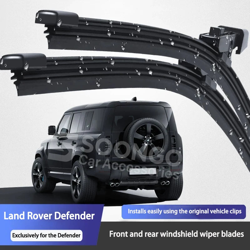 For Land Rover Defender 90 110 130 2020-2026 Car Front Rear Wiper Blades OEM-Style Direct Fit Squeak-Free Windshield Wipers
