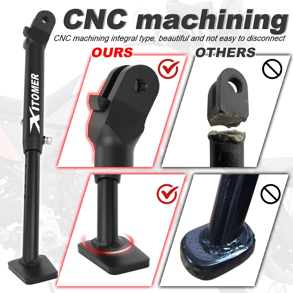 Motorcycle Kickstand Adjustable Foot Side Support Parking Kickstand Tenere 700 2019 2020 2021 2022 2023 2024 For Yamaha