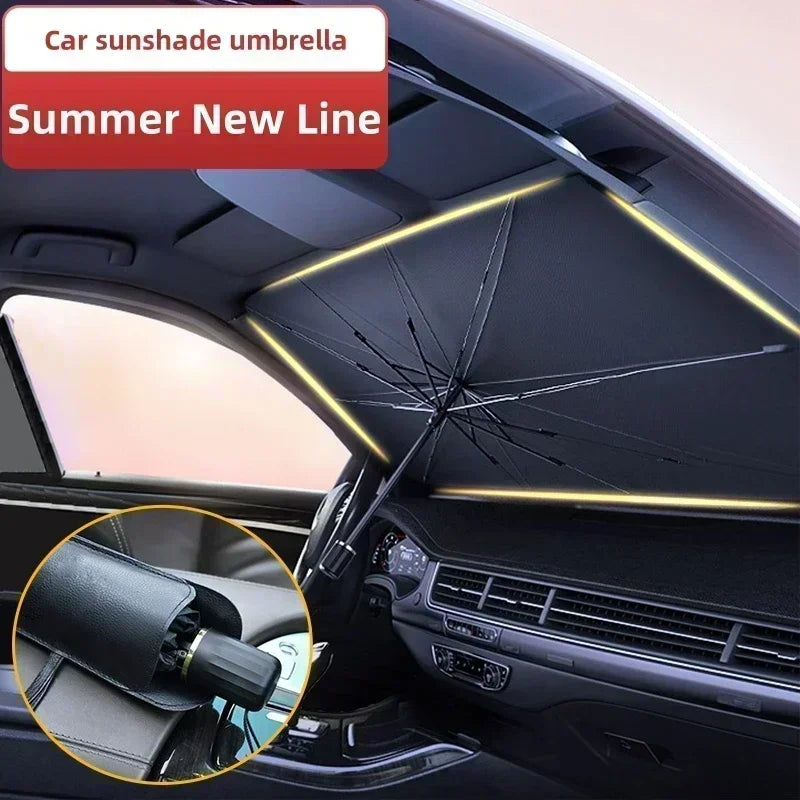 Car Windshield Sunshade Multi-functional Convenient Foldable Car Parasol Interior Front Windshield Parasol Protechor Accessories