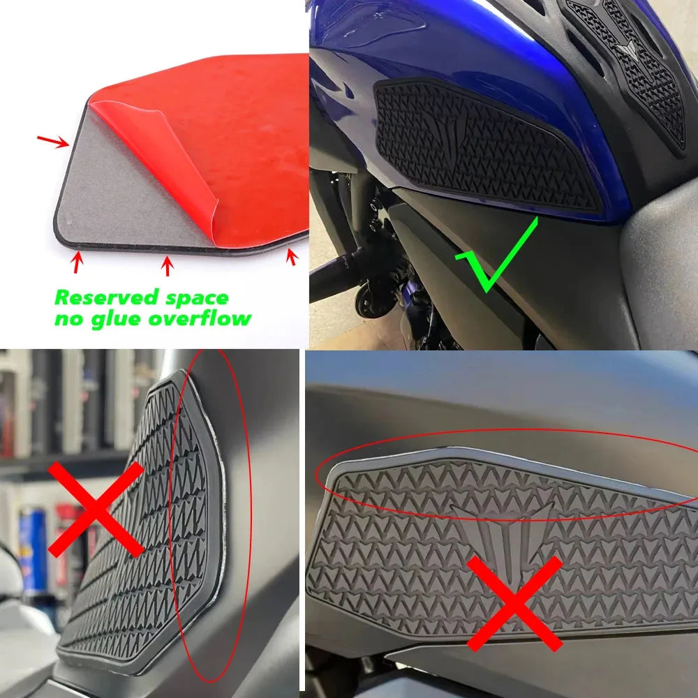 Motorcycle Fuel Tank Stickers Waterproof Durable Pad for Yamaha MT07 MT-07 2025 Impact-Resistant Decal Easy Install