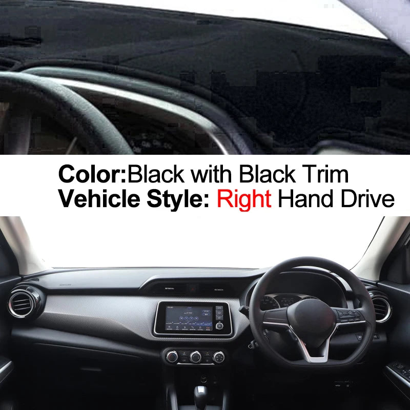 Car Inner Dashboard Cover For Nissan Kicks 2016 2017 2018 2019 2020 Auto Dash Mat Carpet Cape Sun shade Dashmat  Anti-dirty