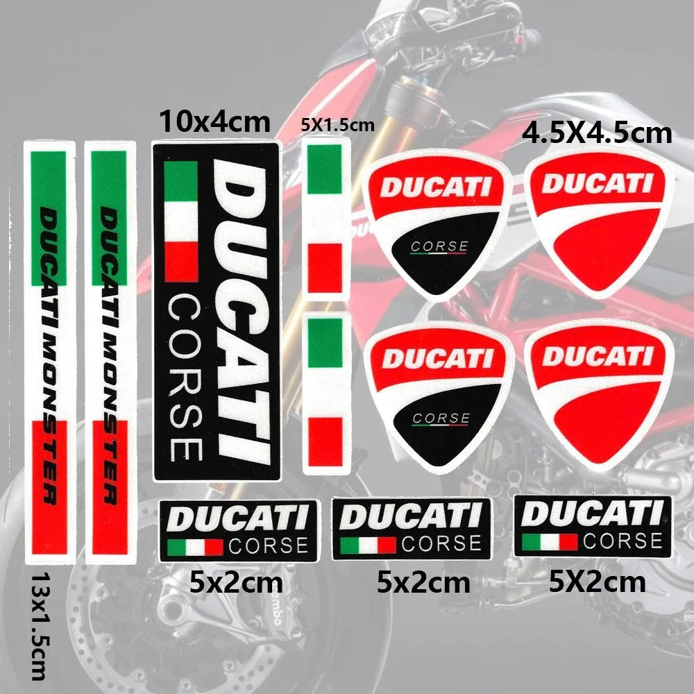 Motorcycle Sticker Helmet Body Reflective Decals Decoration Stickers For Ducati Monster Panigale 748 749 999 1098 1199 1299 1198