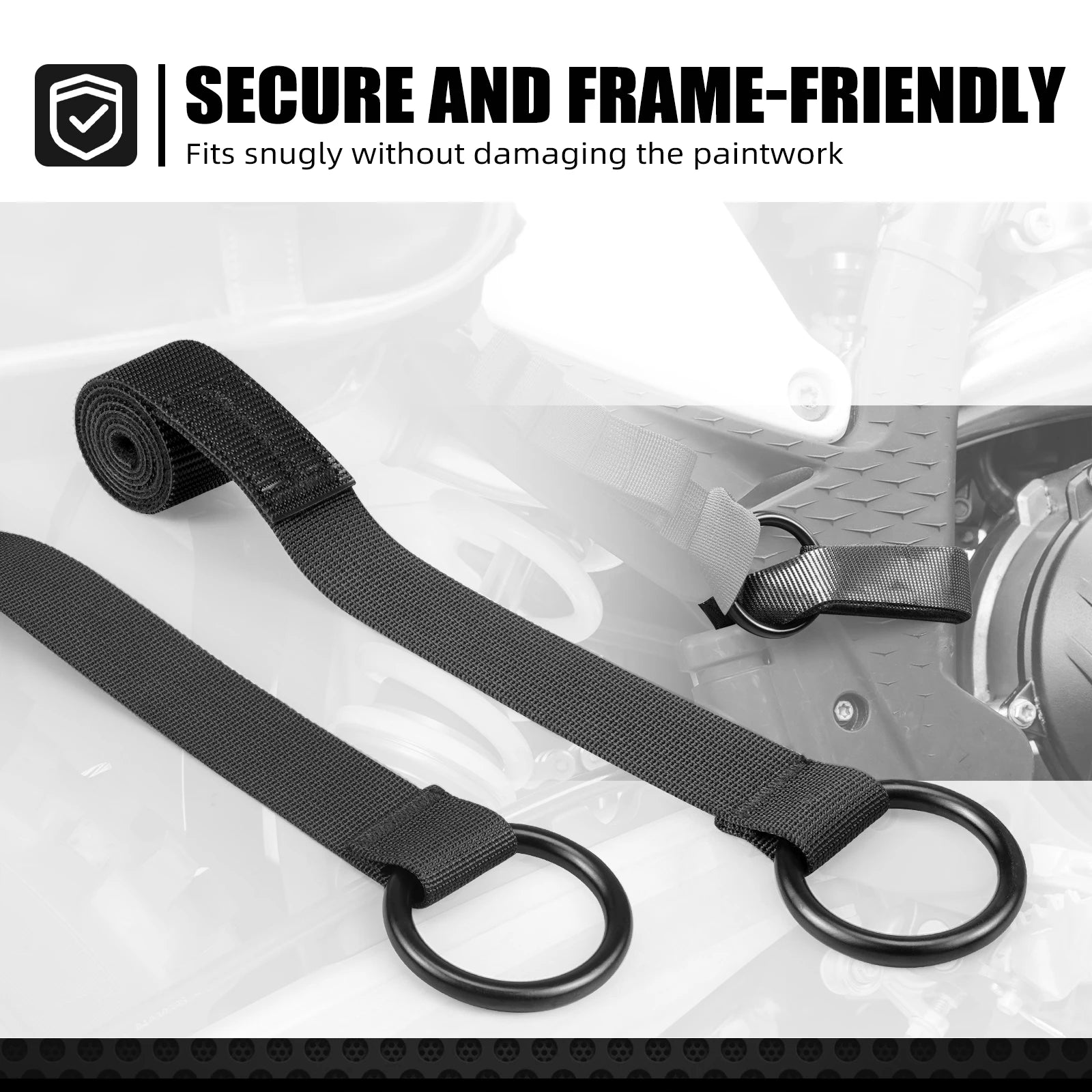 For KTM 690 Enduro R SMC R For Husqvarna 701 Enduro Supermoto Luggage Tie Down Straps with O-Rings For Yamaha Tenere 700 XTZ 700