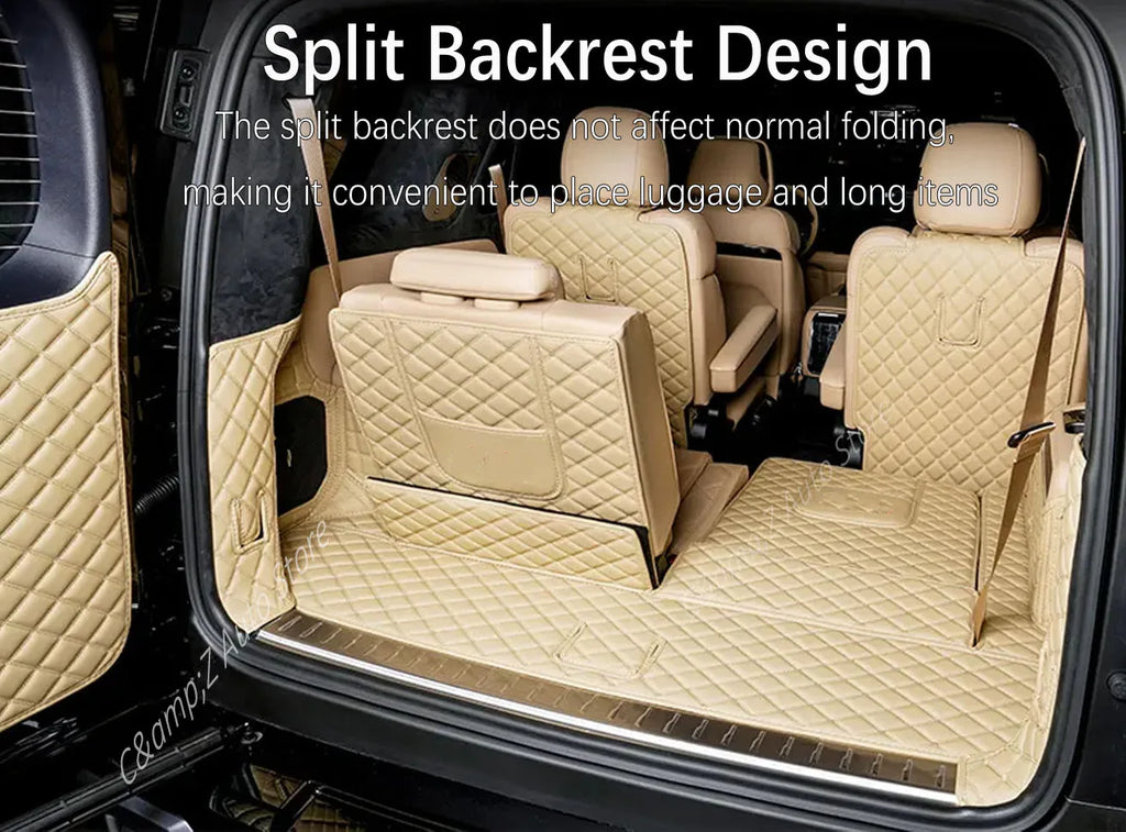 Car Rear Trunk Mat For BYD Leopard 8 Denza B8 2025 2026 2027 6SEAT 7SEAT Leather Cover Cargo Liner Rug Boot Pad Auto Accessories