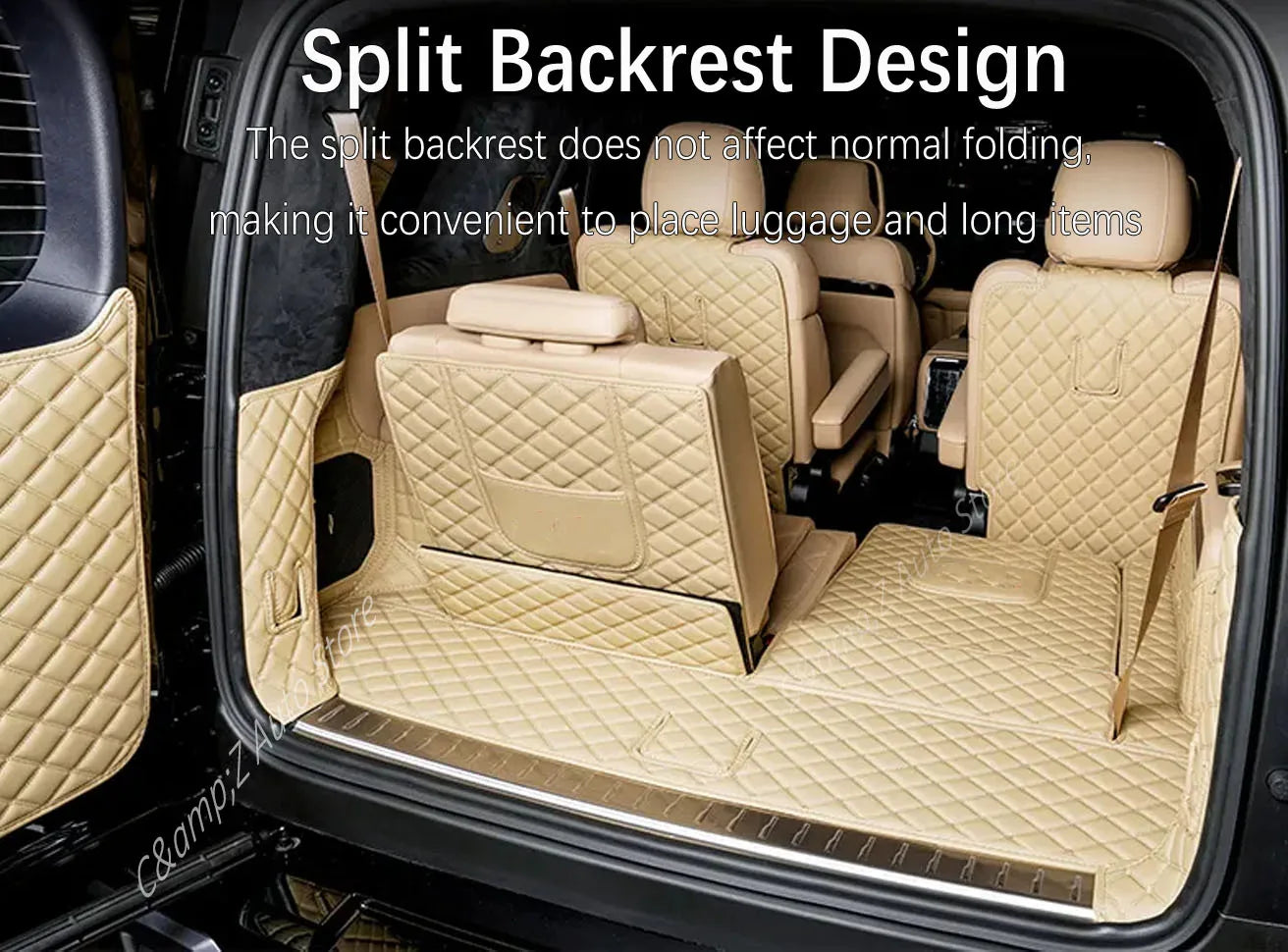 Car Rear Trunk Mat For BYD Leopard 8 Denza B8 2025 2026 2027 6SEAT 7SEAT Leather Cover Cargo Liner Rug Boot Pad Auto Accessories