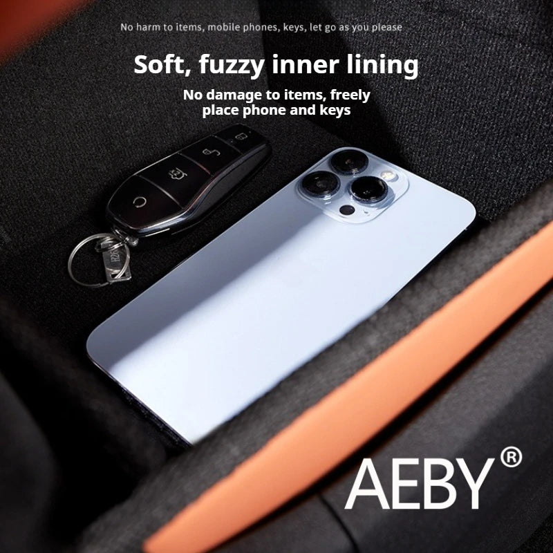 AEBY For BYD Sealion 7 2024 Center Console Organizer Waterproof Anti-Slip Central Lower Layer Storage Tray Interior Accessories