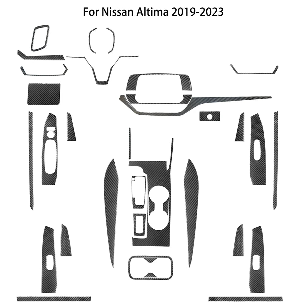 Car imitation Carbon Fiber Sticker For Nissan Altima 2019 2020 2021 2022 2023 Car interior Decorative accessories