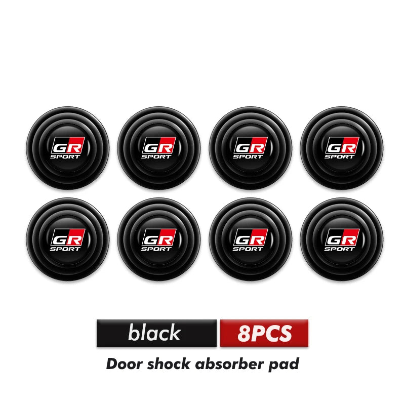 Car Logo Door Shock Absorbing Pad Sound Insulation Anti-collision Pad For Toyota Yaris Corolla Prius Auris CHR Land Cruiser RAV4