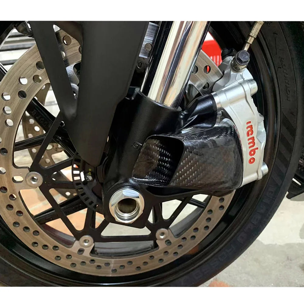 Motorcycle Carbon Fiber Front Brake Air Duct Caliper Radiator Cover For Ducati PANIGALE V4 S/R Streetfighter V4 V4S