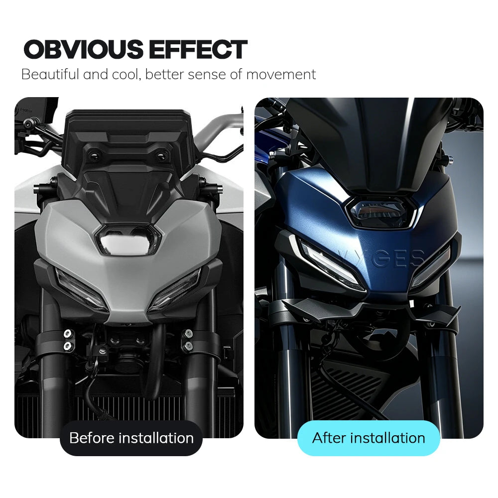 Front Spoiler Frontal Wing For Yamaha MT07 MT-07 2025- Lower Spoiler Front Lip Wind Wing Fairing Winglets Wing Deflector