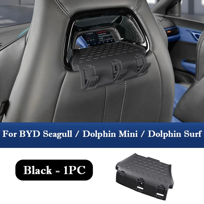 For BYD Seagull Dolphin Mini Surf Multifunctional Seat Back Rest Hook Hidden Storage Hooks Car Interior Organizer Accessories