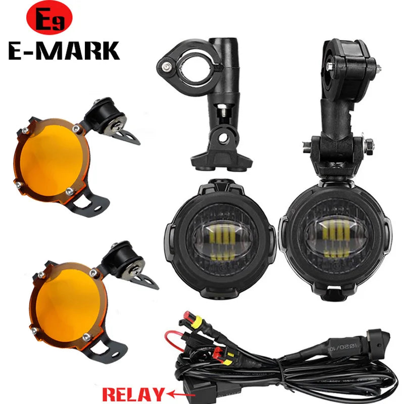 Motorcycle LED Auxiliary Lights Spot Driving Fog Light For Benelli TRK502 TRK502x For Yamaha FJR1300 MT 09 07 For Honda CRF1000L
