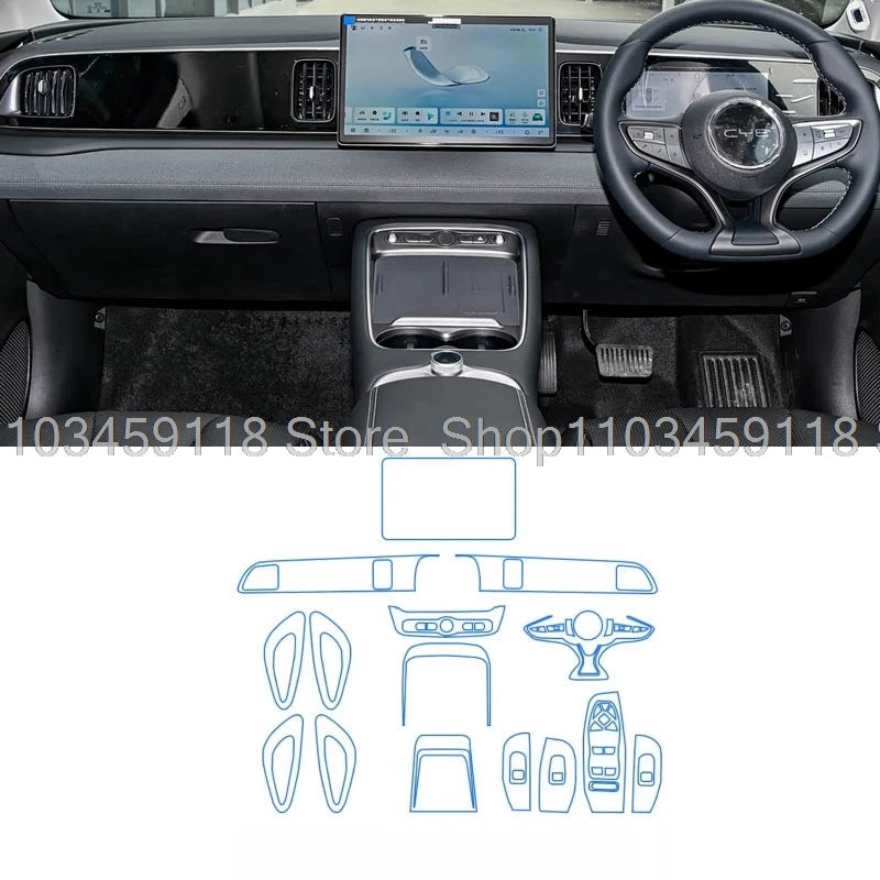 TPU protective film For BYD SEALION 05 EV 2025 Panel Dashboard Navigation Automotive Interior Protective Film TPU Anti-Scratch
