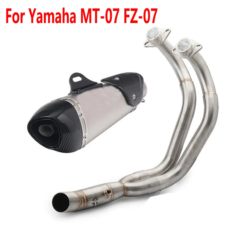 Hot Sale Motorcycle Exhaust Full Systems Pipe Motorcycle Muffler Escape Moto Racing YZF MT07 FZ07 TRACER For Yamaha MT-07 FZ-07