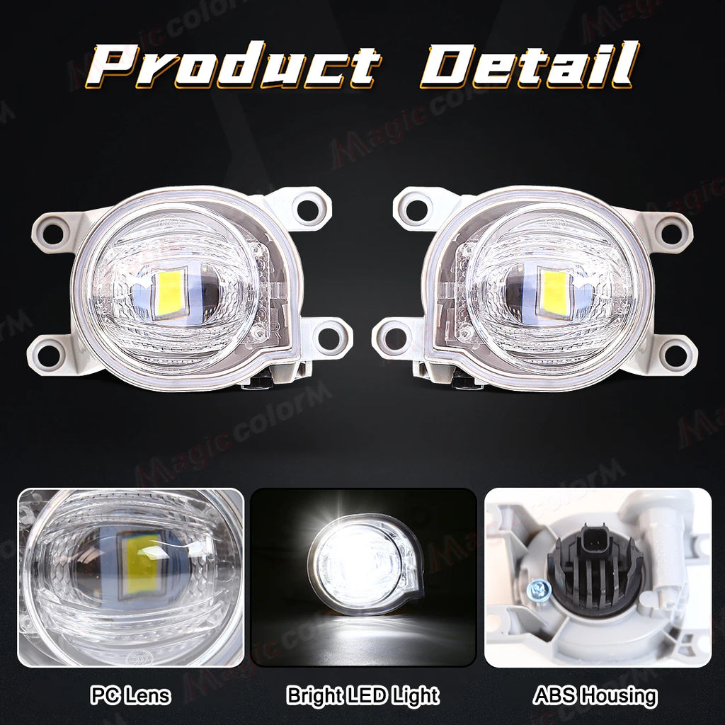 Car Fog Lamp Assembly For Toyota CHR Levin Corolla L XLE Hatchback Yaris Fortuner Hilux Revo 2019 2020 2021 2022 Headlight White